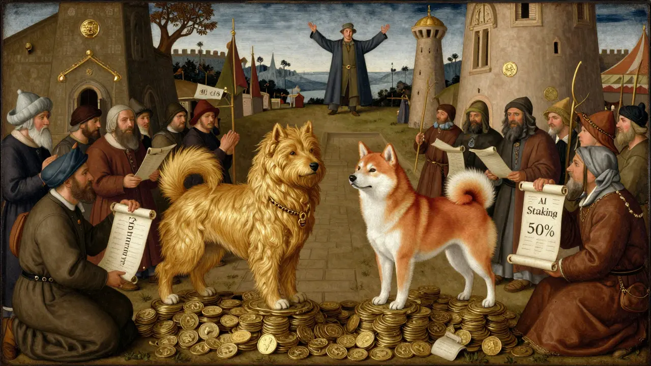 Мем-криптовалюты 2025 года: Dogecoin, Shiba Inu и новые конкуренты