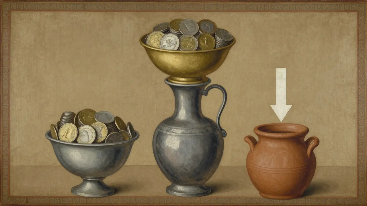 Три контейнера с альткоинами: топ-10, средние, высокорисковые